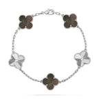 [LUXE JEWELRY] CLOVER 5 MOTIF GRAY MOP BRACELET COLLECTION
