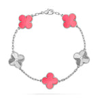 [LUXE JEWELRY] CLOVER 5 MOTIFS  PINK MOP BRACELET COLLECTION