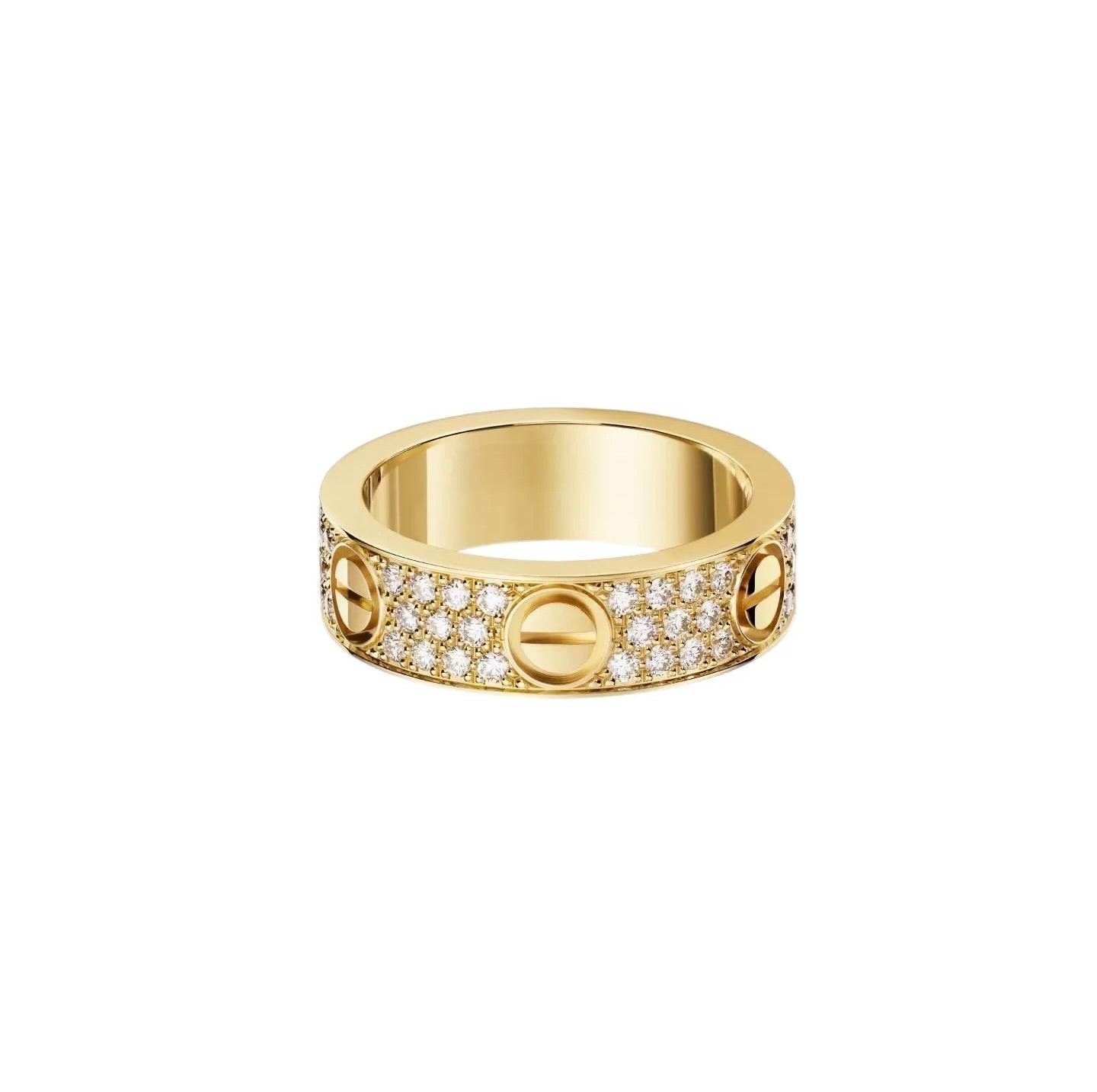 [LUXE JEWELRY] LOVE RING 5.5MM DIAMONDS PAVED