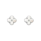 [LUXE JEWELRY]CLOVER SILVER 15MM EARRINGS COLLECTION