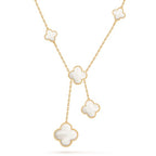 [LUXE JEWELRY]CLOVER MOTHER OF PEARL NECKLACE 6 MOTIF