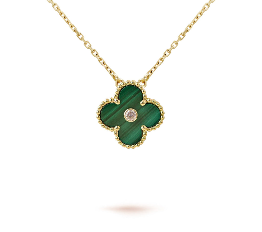 [LUXE JEWELRY]CLOVER 15MM CHRISTMAS LIMITED EDITION SINGLE FLOWER NECKLACE