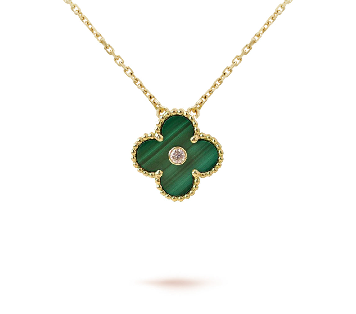 [LUXE JEWELRY]CLOVER 15MM CHRISTMAS LIMITED EDITION SINGLE FLOWER NECKLACE