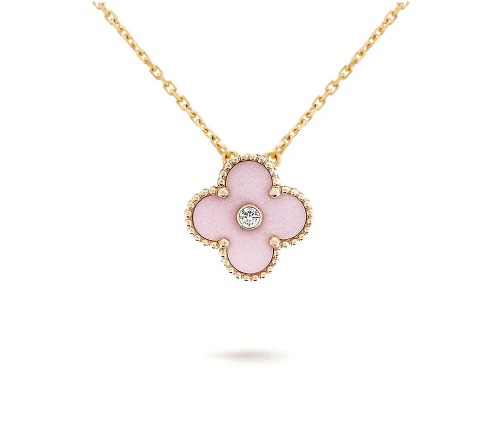 [LUXE JEWELRY]CLOVER 15MM CHRISTMAS LIMITED EDITION SINGLE FLOWER NECKLACE