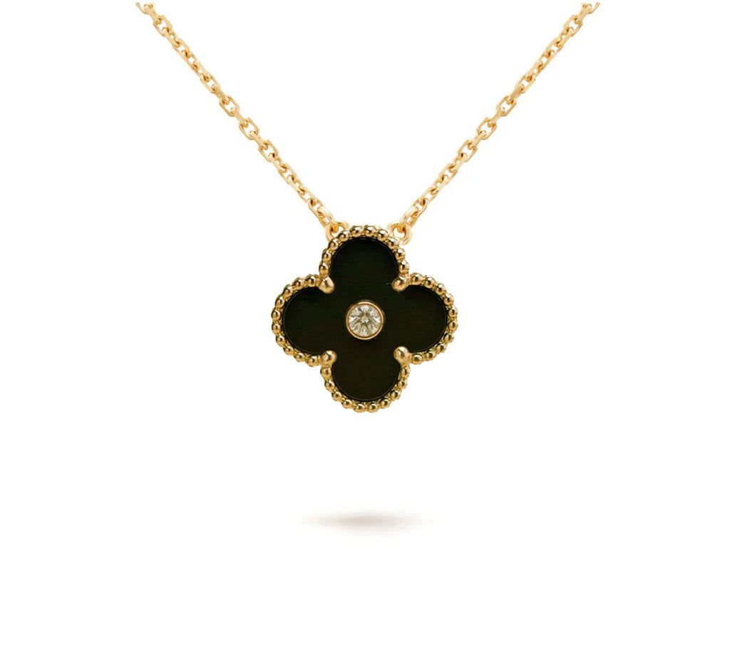 [LUXE JEWELRY]CLOVER 15MM CHRISTMAS LIMITED EDITION SINGLE FLOWER NECKLACE