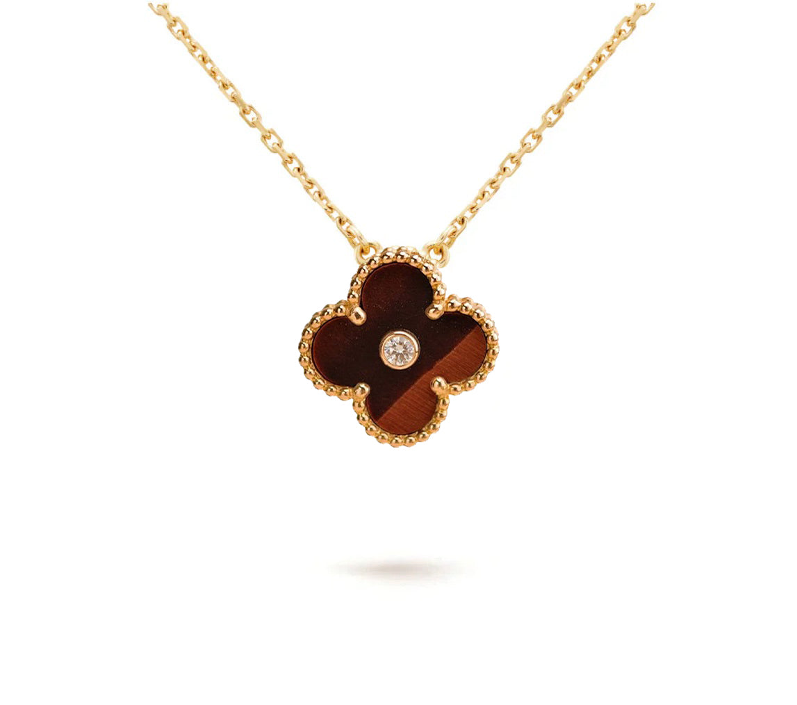 [LUXE JEWELRY]CLOVER 15MM CHRISTMAS LIMITED EDITION SINGLE FLOWER NECKLACE