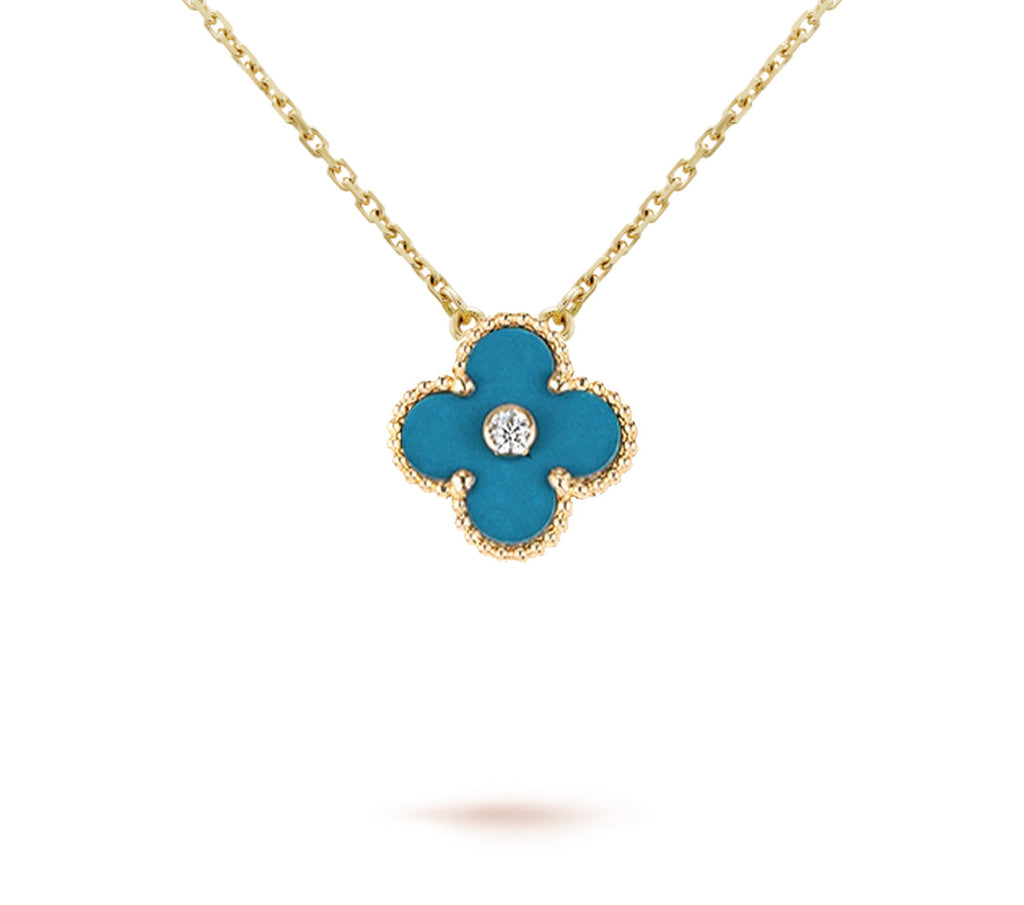 [LUXE JEWELRY]CLOVER 15MM CHRISTMAS LIMITED EDITION SINGLE FLOWER NECKLACE