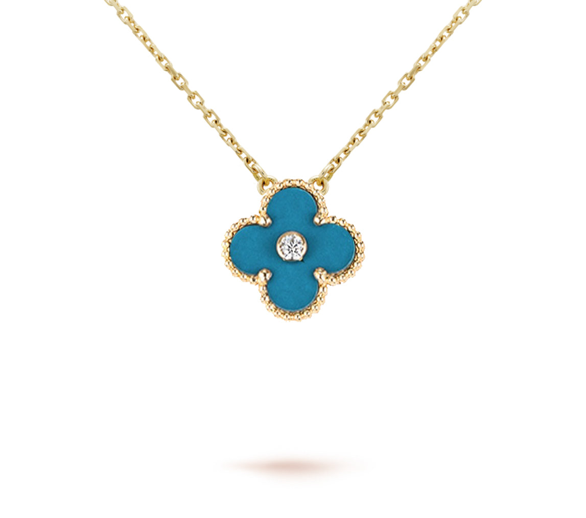 [LUXE JEWELRY]CLOVER 15MM CHRISTMAS LIMITED EDITION SINGLE FLOWER NECKLACE