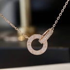 [LUXE JEWELRY] LOVE  FULL DIAMOND PENDANT NECKLACE