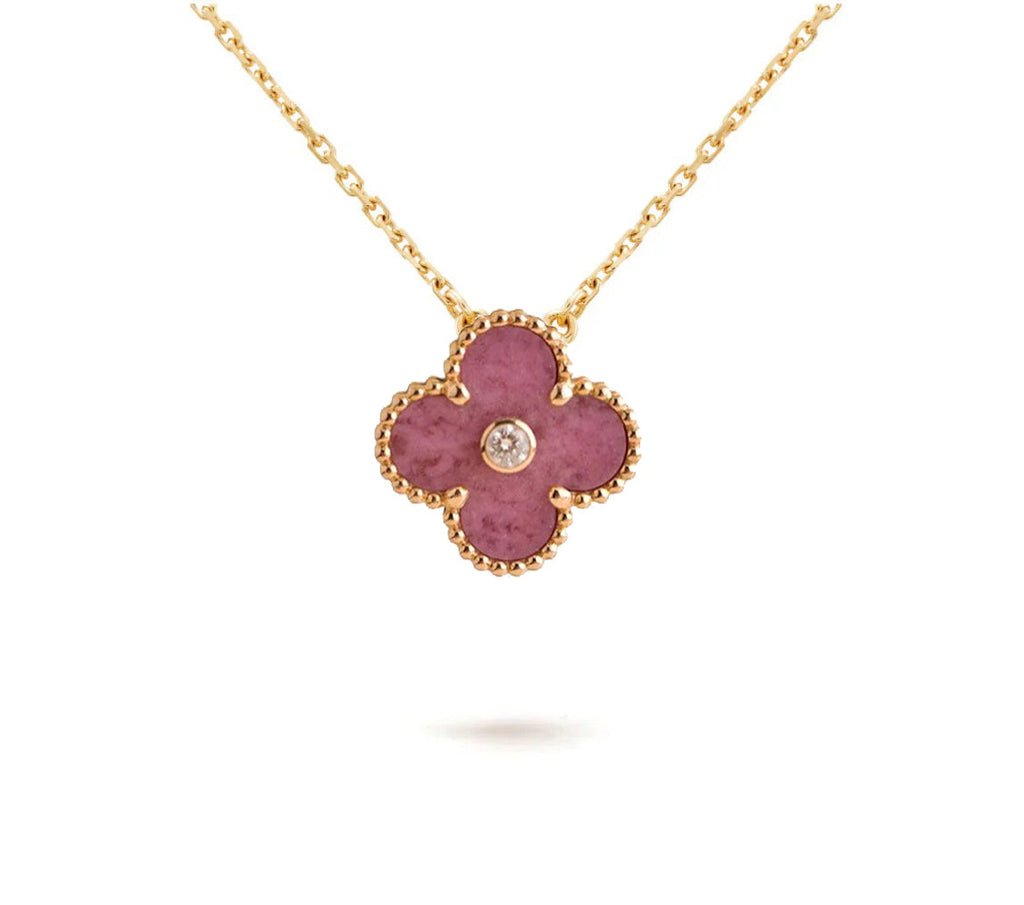 [LUXE JEWELRY]CLOVER 15MM CHRISTMAS LIMITED EDITION SINGLE FLOWER NECKLACE