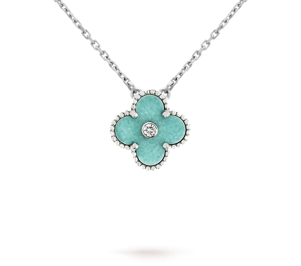 [LUXE JEWELRY]CLOVER 15MM CHRISTMAS LIMITED EDITION SINGLE FLOWER NECKLACE