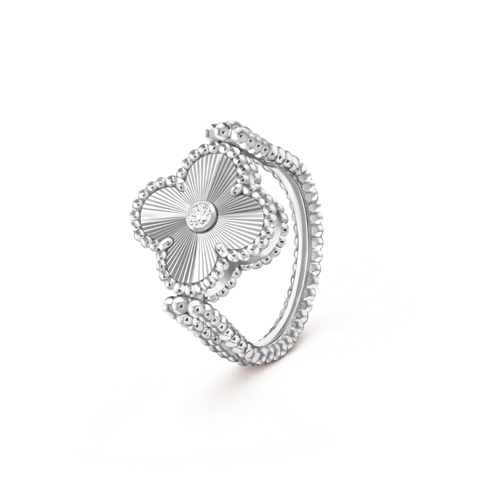 [LUXE JEWELRY]CLOVER RIVERSIBLE RING SILVER COLLECTION