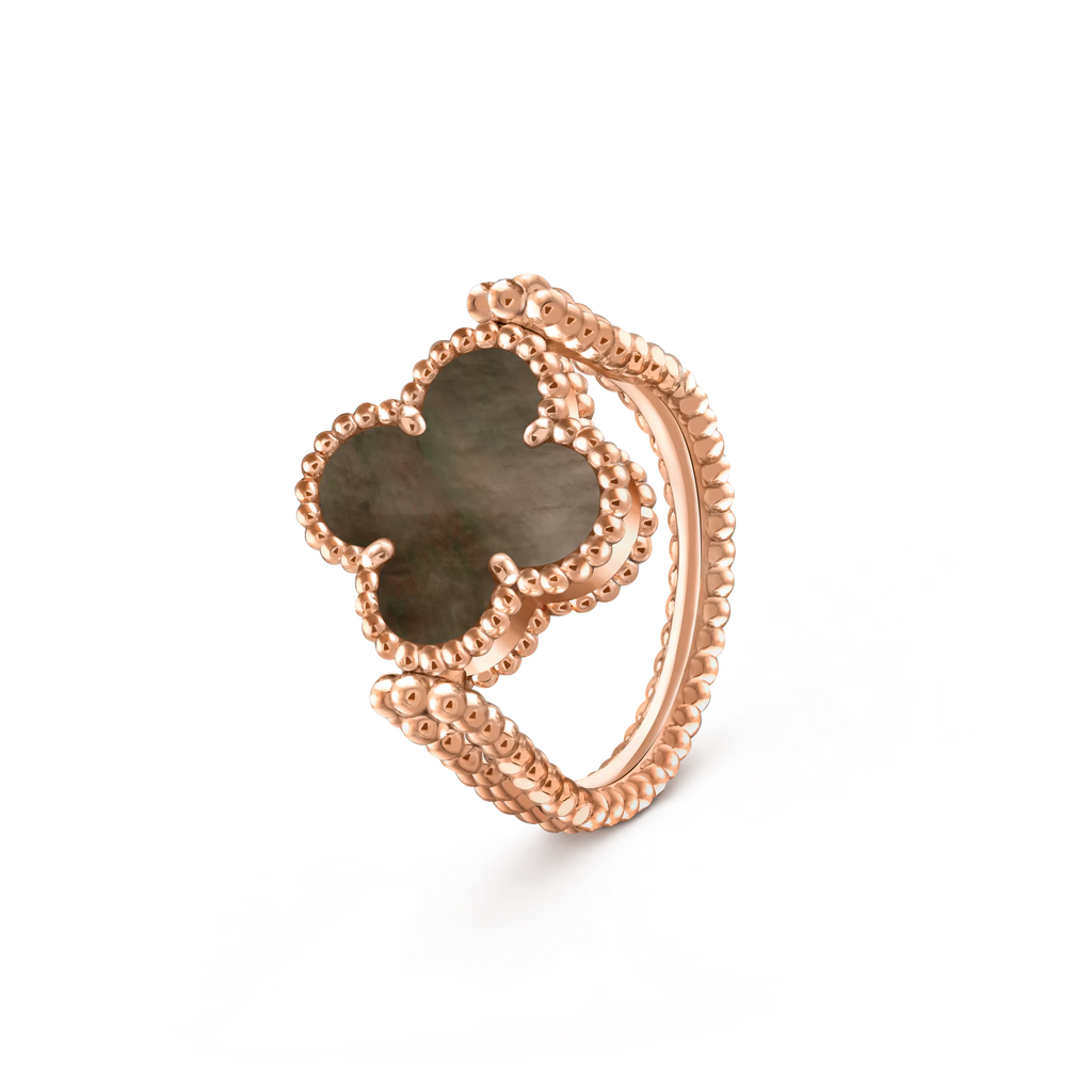 [LUXE JEWELRY]CLOVER RIVERSIBLE RING ROSE GOLD COLLECTION