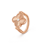 [LUXE JEWELRY]CLOVER RIVERSIBLE RING ROSE GOLD COLLECTION