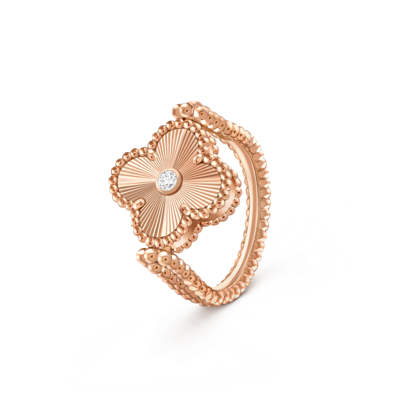 [LUXE JEWELRY]CLOVER RIVERSIBLE RING ROSE GOLD COLLECTION