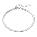 [LUXE]Flat Snake Bone Chain Blade Necklace