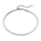[LUXE]Flat Snake Bone Chain Blade Necklace