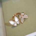 [LUXE JEWELRY]TWIN BUTTERFLY DIAMOND MOP RING