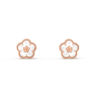 [LUXE JEWELRY]LUCKY PINK GOLD WHITE MOP EARRINGS