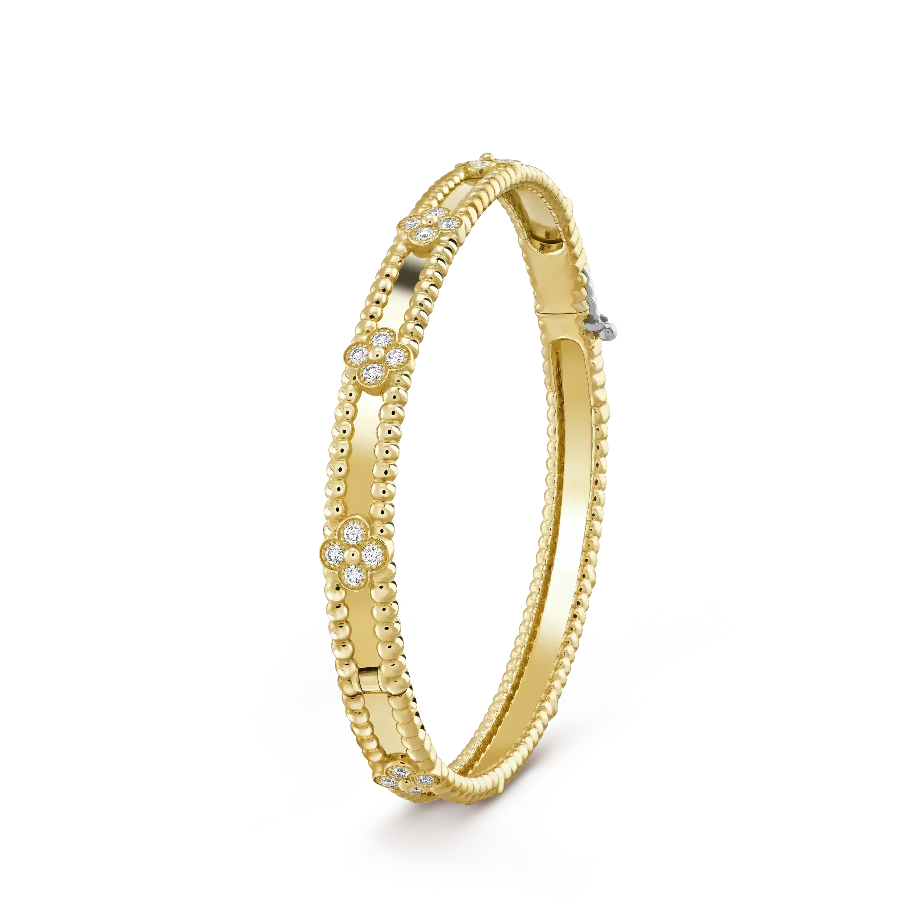 [LUXE JEWELRY]CLOVER BRACELET 4MM DIAMONDS