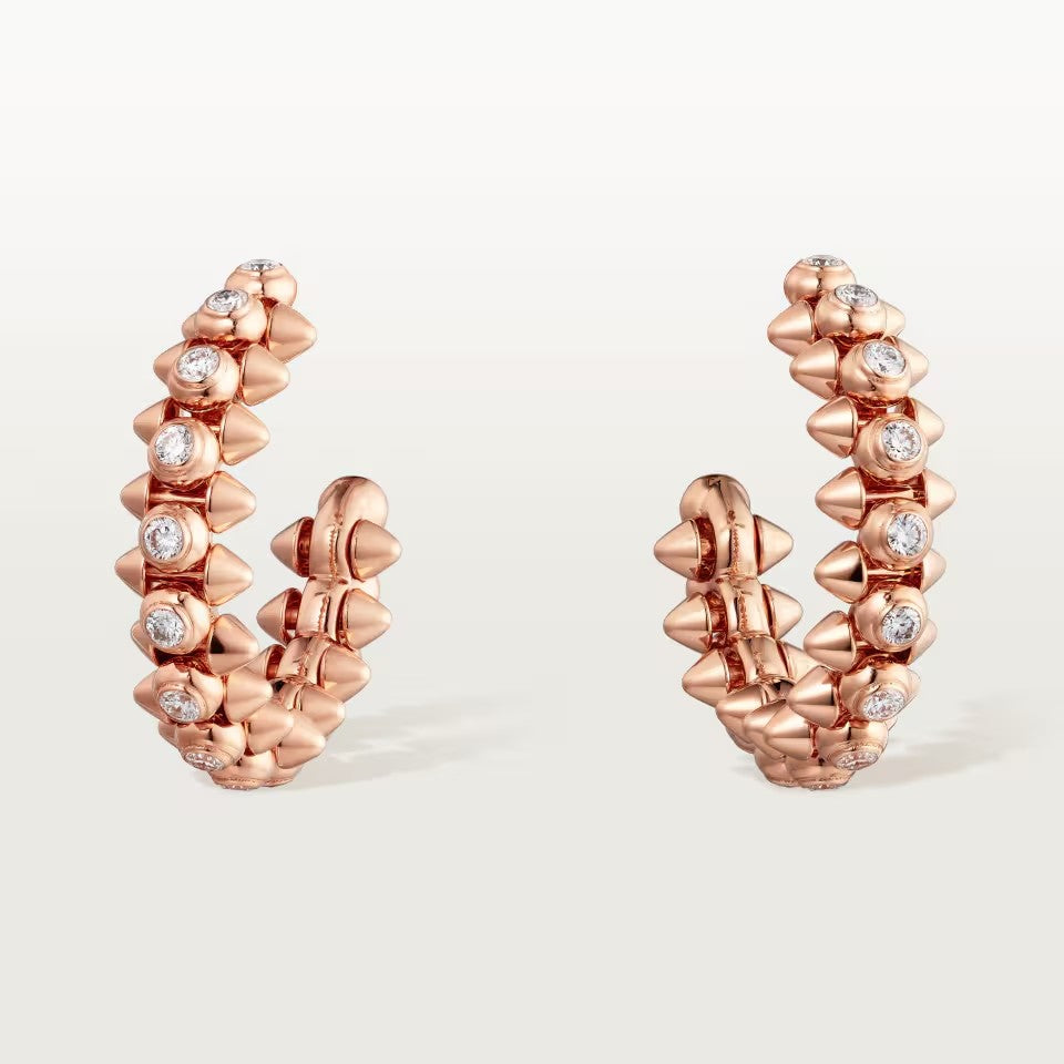 [LUXE JEWELRY] CLASH FULL DIAMOND MEDIUM EARRINGS
