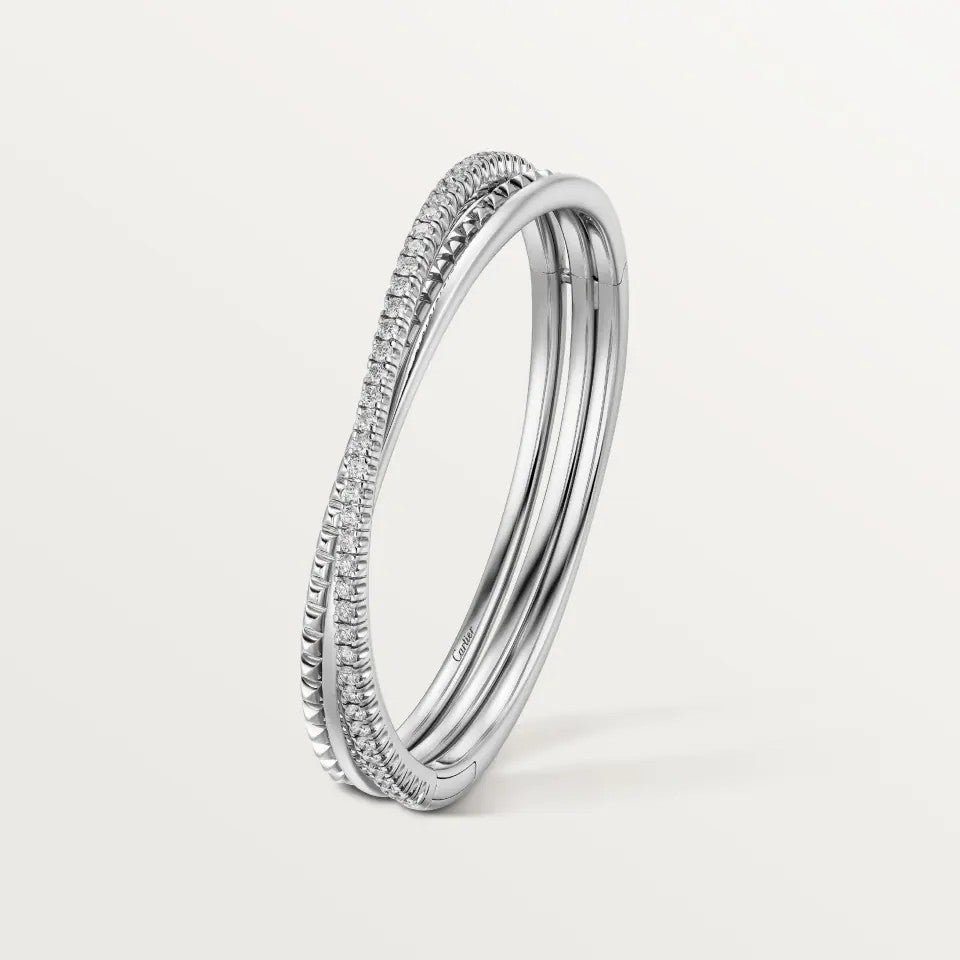 [LUXE JEWELRY] ETINCELLE HALF-PAVED DIAMOND BRACELET
