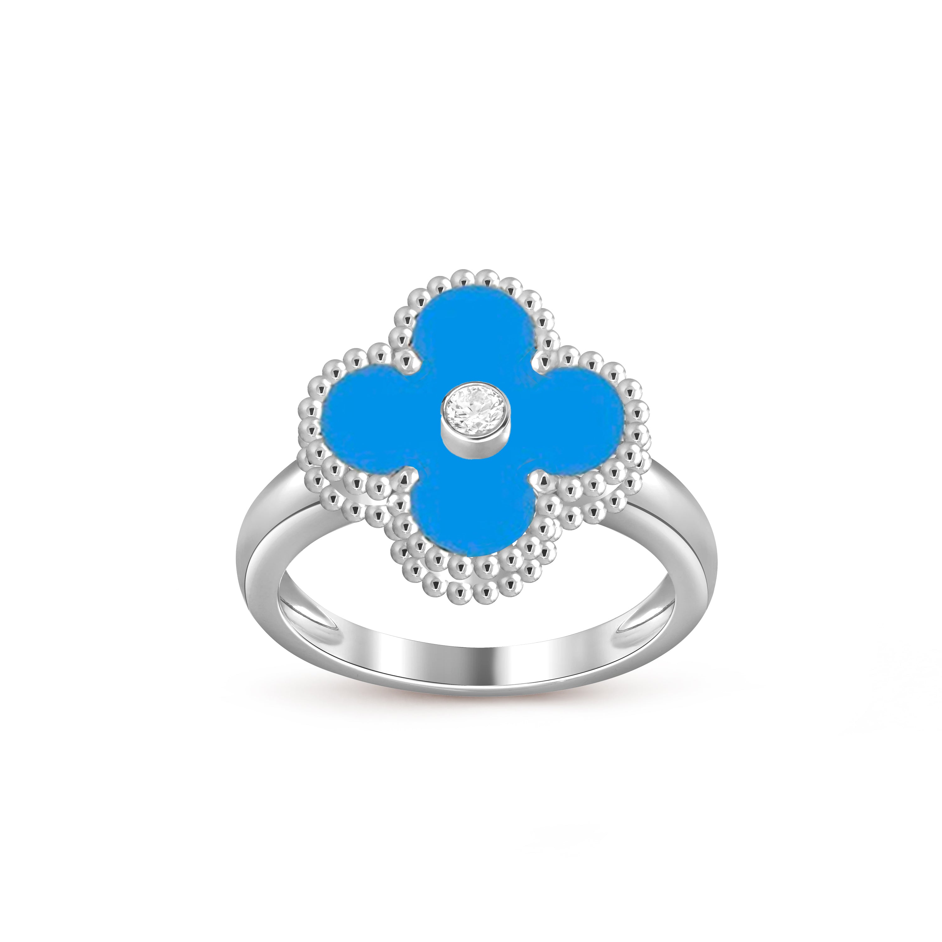 [LUXE JEWELRY]CLOVER SILVER DIOMND RING COLLECTION