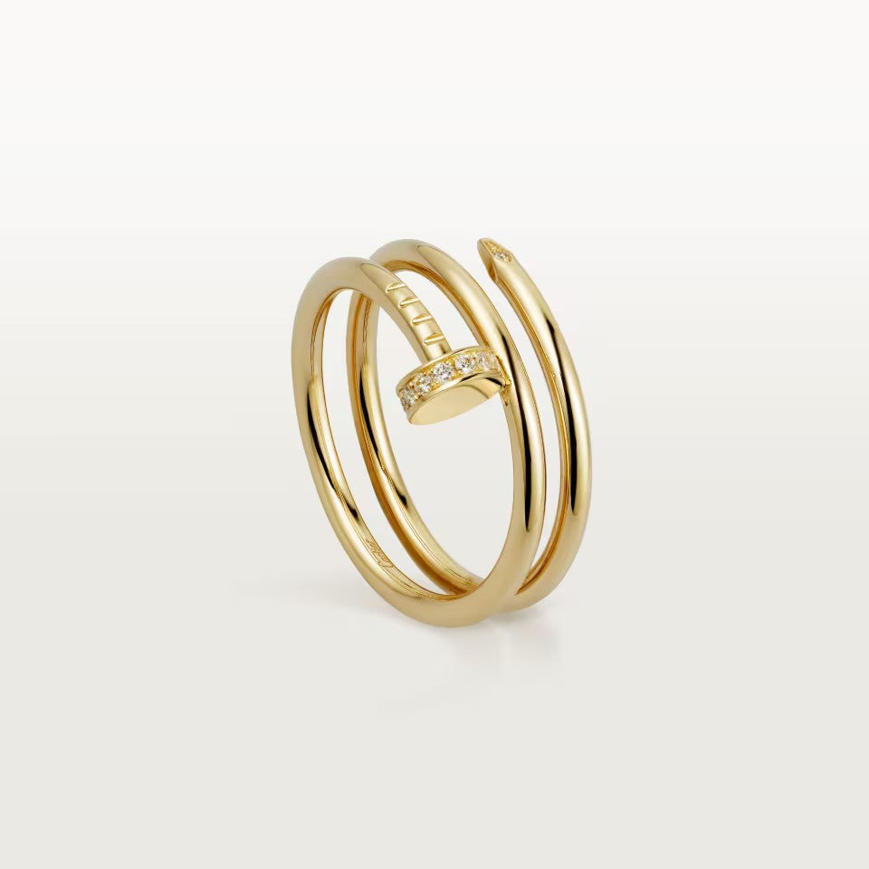 [LUXE JEWELRY] JUSTE RING 4.8MM HALF DIAMOND