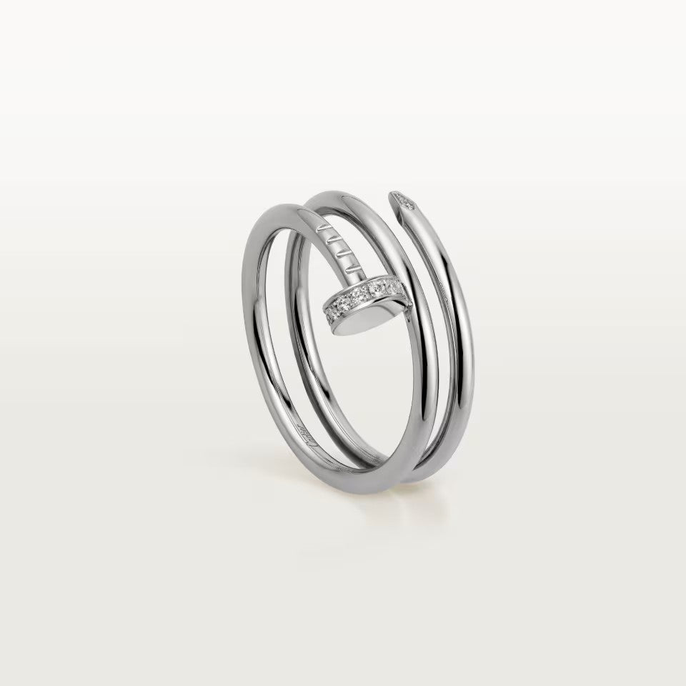 [LUXE JEWELRY] JUSTE RING 4.8MM HALF DIAMOND