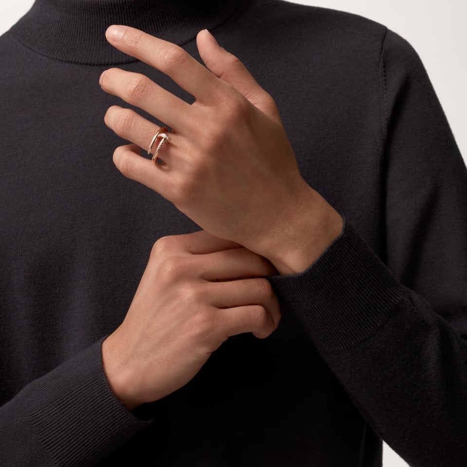 [LUXE JEWELRY] JUSTE RING 2.6MM HALF DIAMOND