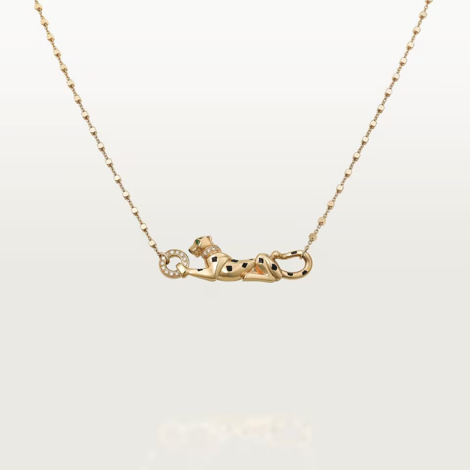 [LUXE JEWELRY] PANTHERE FULL DIAMOND NECKLACE