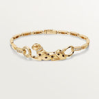 [LUXE JEWELRY] PANTHERE HALF DIAMOND ON CHAIN BRACELET