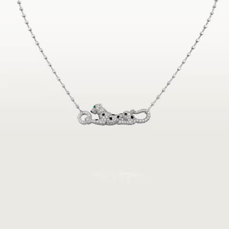 [LUXE JEWELRY] PANTHERE PAVED DIAMOND NECKLACE