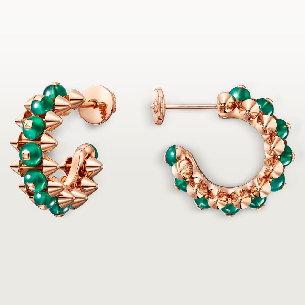 [LUXE JEWELRY] CLASH 7.9MM AGATE CHALCEDONY EARRINGS