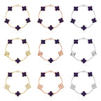[Luxe]CLOVER 5 MOTIF PURPLE STRIPES BRACELET COLLECTION
