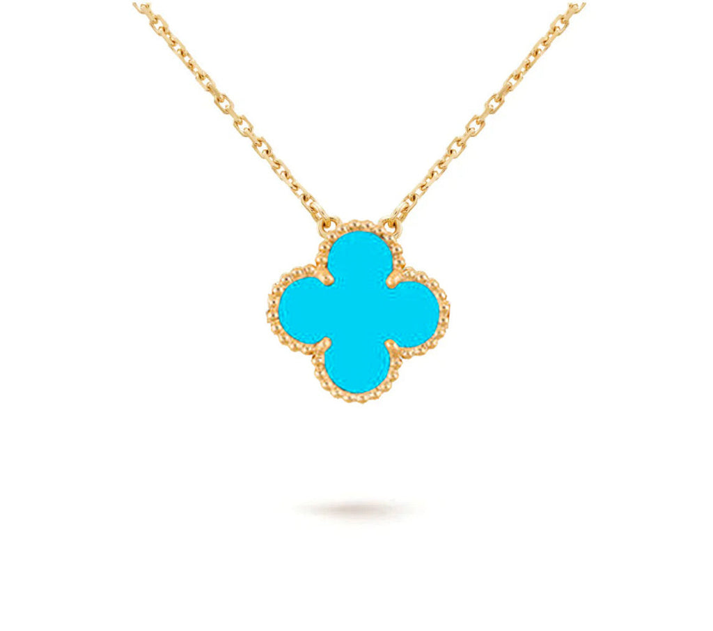 [LUXE JEWELRY]CLOVER 15MM SINGLE FLOWER NECKLACE COLLECTION