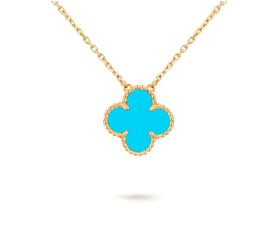 [LUXE JEWELRY]CLOVER 15MM SINGLE FLOWER NECKLACE COLLECTION