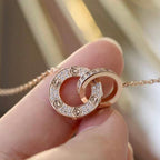[LUXE JEWELRY] LOVE  FULL DIAMOND PENDANT NECKLACE
