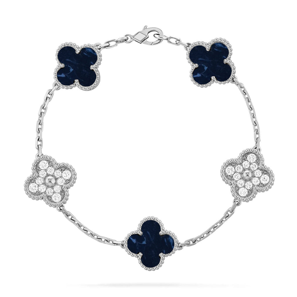 [LUXE JEWELRY]CLOVER 5 MOTIF PIETERSITE BRACELET COLLECTION