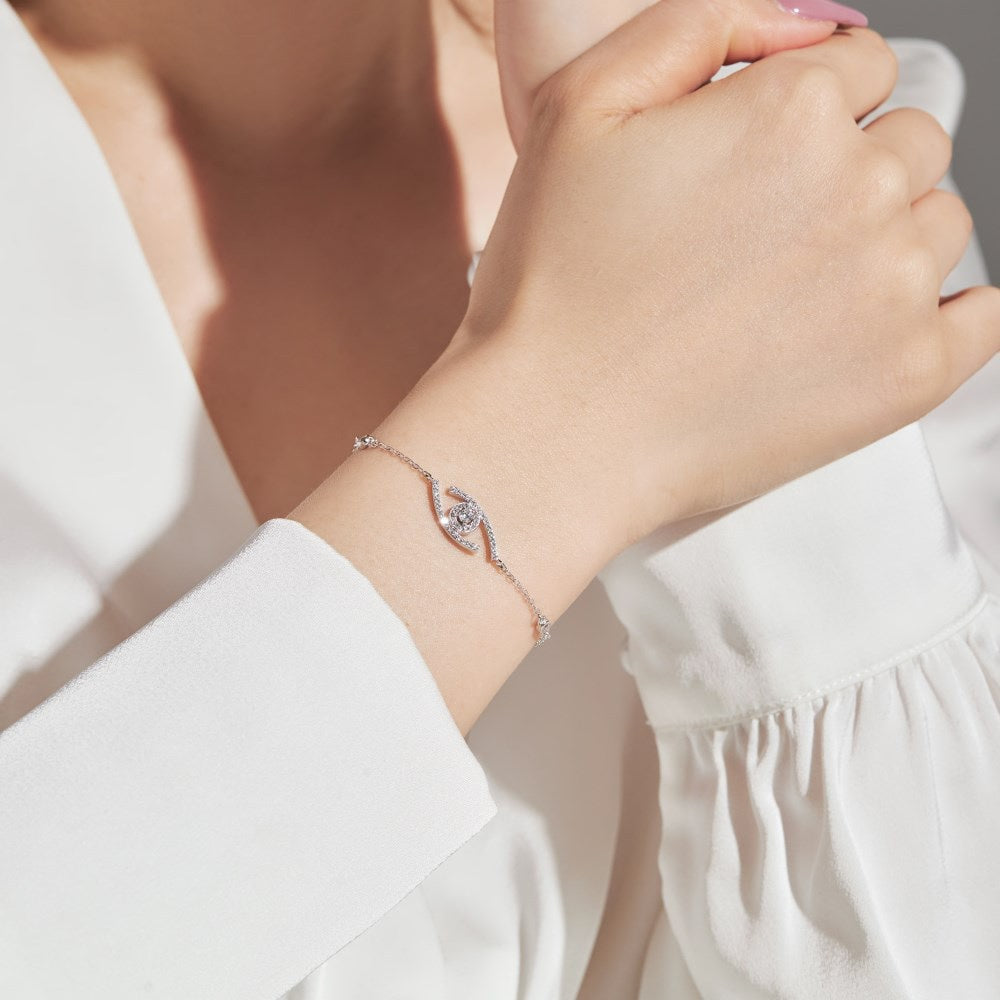 [LUXE JEWELRY]Lucky Eye Pave-Set Diamond Bracelet