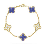 [LUXE JEWELRY]CLOVER 5 MOTIF BLUE VEINS BRACELET COLLECTION