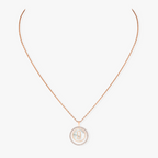 [Luxe Jewellery] LUCKY MOVE 1 DIAMOND WHITE MOTHER OF PEARL PINK GOLD DIAMOND NECKLACE