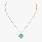 [Luxe Jewellery] LUCKY MOVE 1 DIAMOND TURQUOISE PINK GOLD DIAMOND NECKLACE