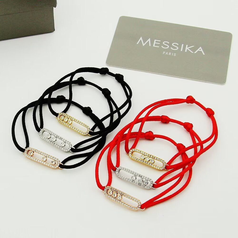 [LUXE JEWELRY]Messika Care(s) pink cord pavé bracelet