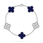 [LUXE JEWELRY]CLOVER 5 MOTIF LAPIS LAZULI BRACELET COLLECTION