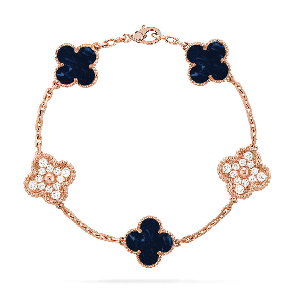 [LUXE JEWELRY]CLOVER 5 MOTIF PIETERSITE BRACELET COLLECTION