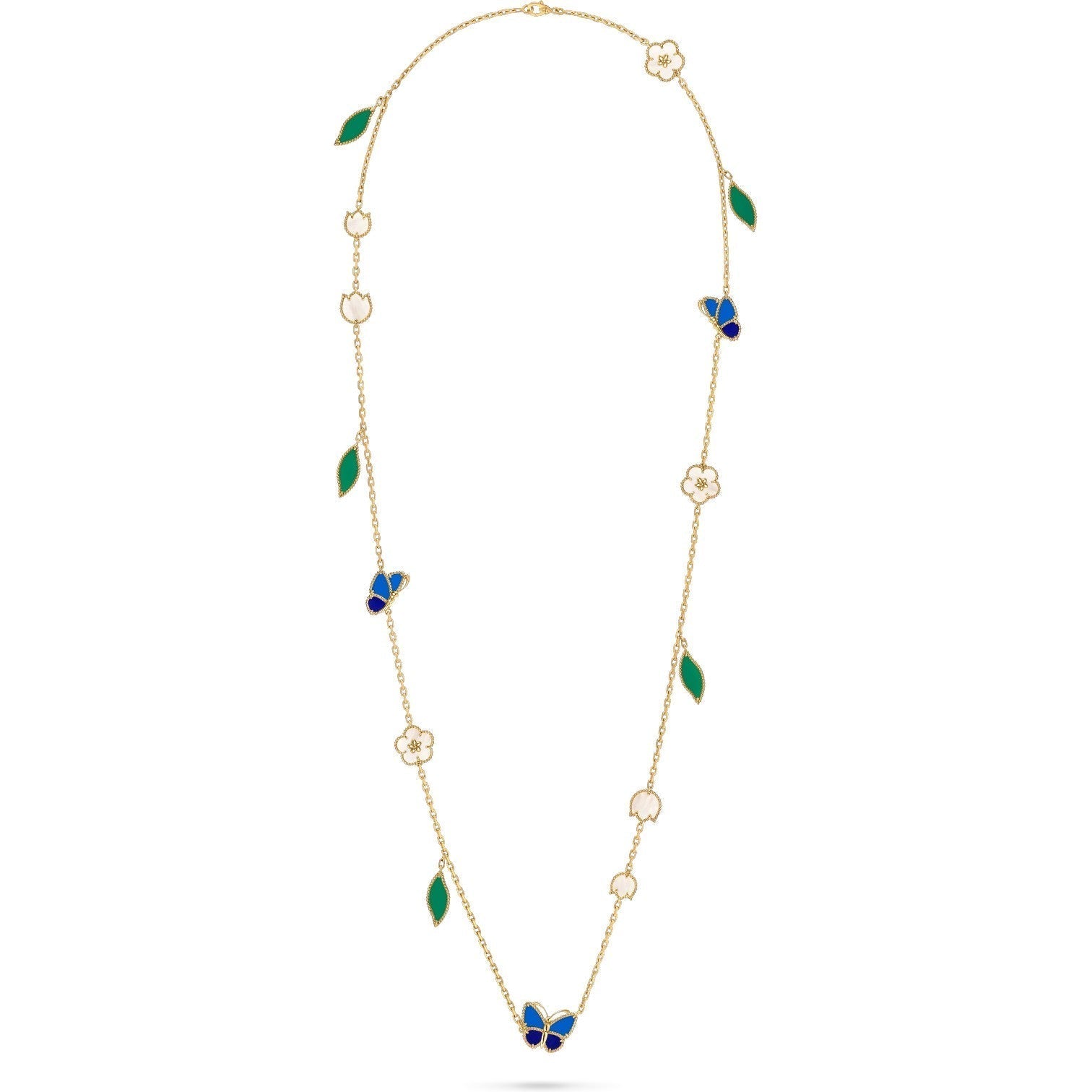 [Luxe Jewellery] LUCKY SPRING BUTTERFLY 15 FLOWER NECKLACE