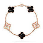[LUXE JEWELRY] CLOVER 5 MOTIF PULSAR STONE BRACELET COLLECTION