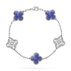 [LUXE JEWELRY]CLOVER 5 MOTIF BLUE VEINS BRACELET COLLECTION