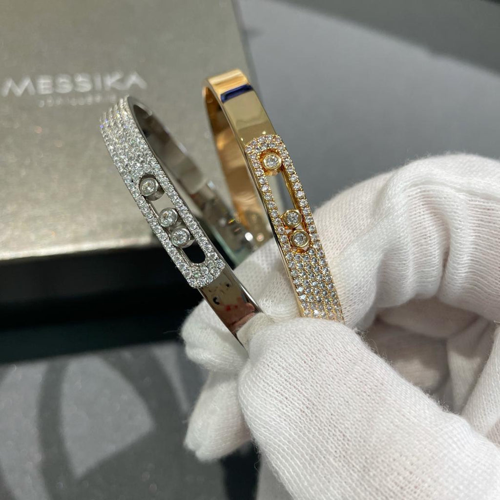 [Luxe Jewellery] Move Noa Rose Gold Pavé Diamond Bangle Bracelet